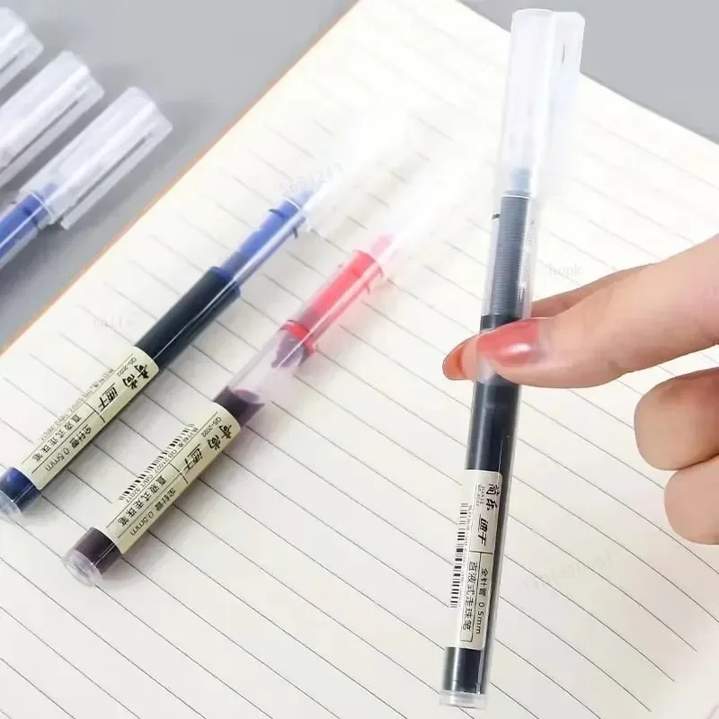 10Pcs/set Needle Type Gel Pens Straight Liquid Ballpoint Pen Stationery School Office Supplies Writing