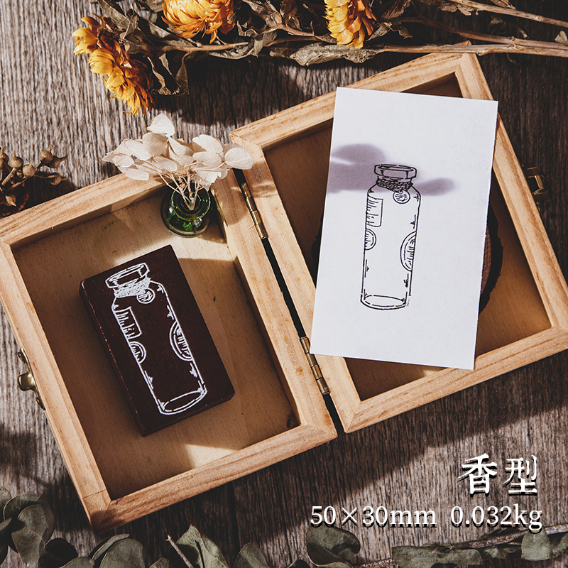 Vintage Fles Fern Bloem Plant Collage Stempel Diy Houten Stempels Voor Scrapbooking Briefpapier Scrapbooking Standaard Stempel: B