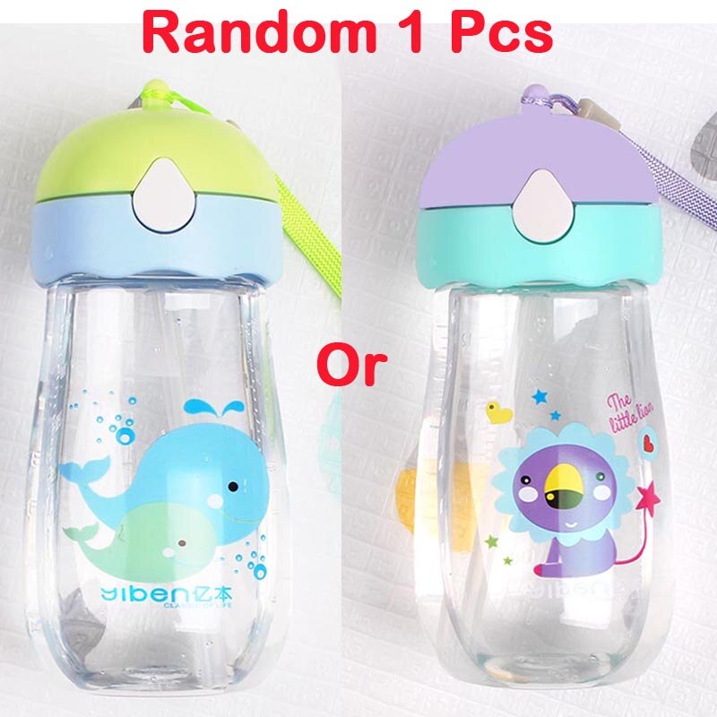 Botella de bebé en 4 colores, vaso para recién nacidos, botella de beber para aprender a comer, botellas para agua y zumo para niños, 380ml: Random Boy Color