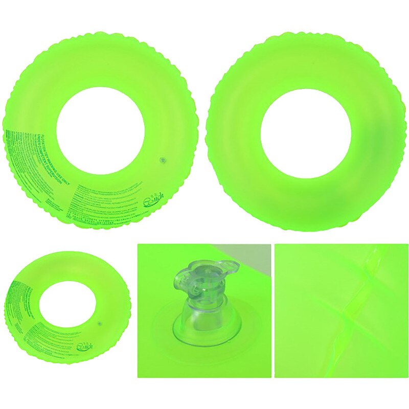 Random Color Durable PVC Fluorescence Inflatable Swimming Pool Float Swim Ring Beach Raft Inflatable Toys