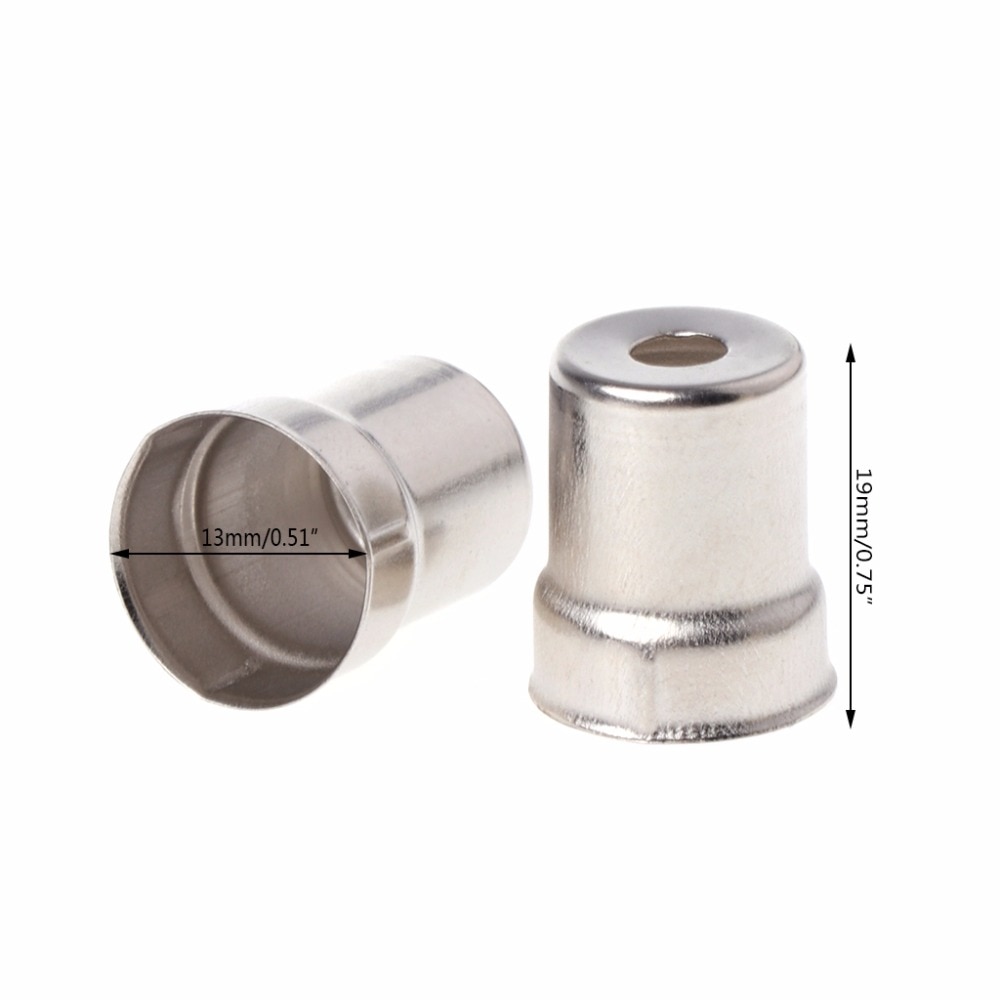 5 Stks/set Staal Cap Magnetron Vervanging Ronde Gat Magnetron Silver Tone Steel Caps