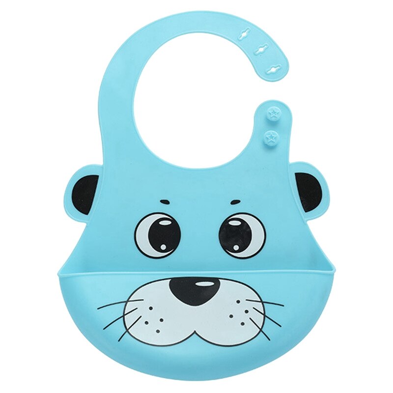 Baby Lätzchen Lebensmittel Klasse Silikon Sabbern Lätzchen Weich Und Bequem Speichel Handtuch Öl-nachweisen Mittagessen Baby Lätzchen Einstellbar: Blau