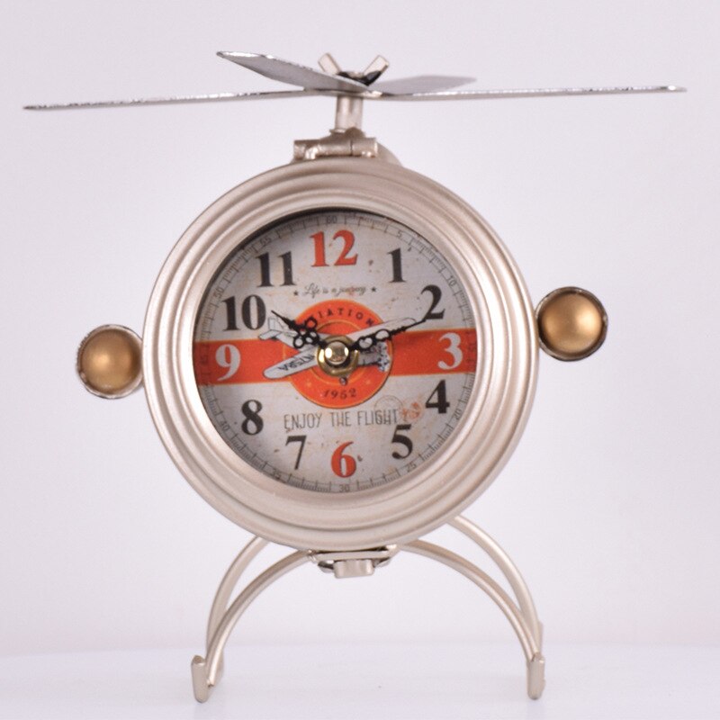 Metal Desk Clock Simple Living Room Bedroom Digital Clock Student Bedside Mute Clock