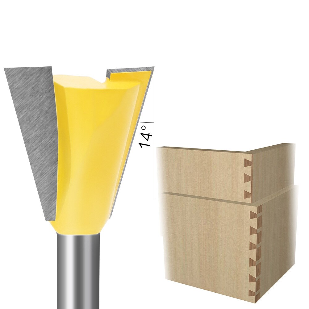 1pcs or 6pcs 6mm Shank 1/4 Dovetail Cutter Joint Router Bits Set 3/8'' 1/2'' 5/8'' 3/4'' Woodworking Tools Engraving for Wood