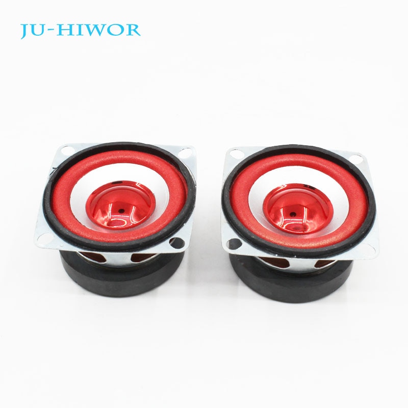 2 Pcs 3 Ohm 5W 53 Mm Musical Bloempot Luidspreker 45 Mm Externe Magnetische Speaker Schuim Rode Rand Heldere cap Hoogte 30 Mm