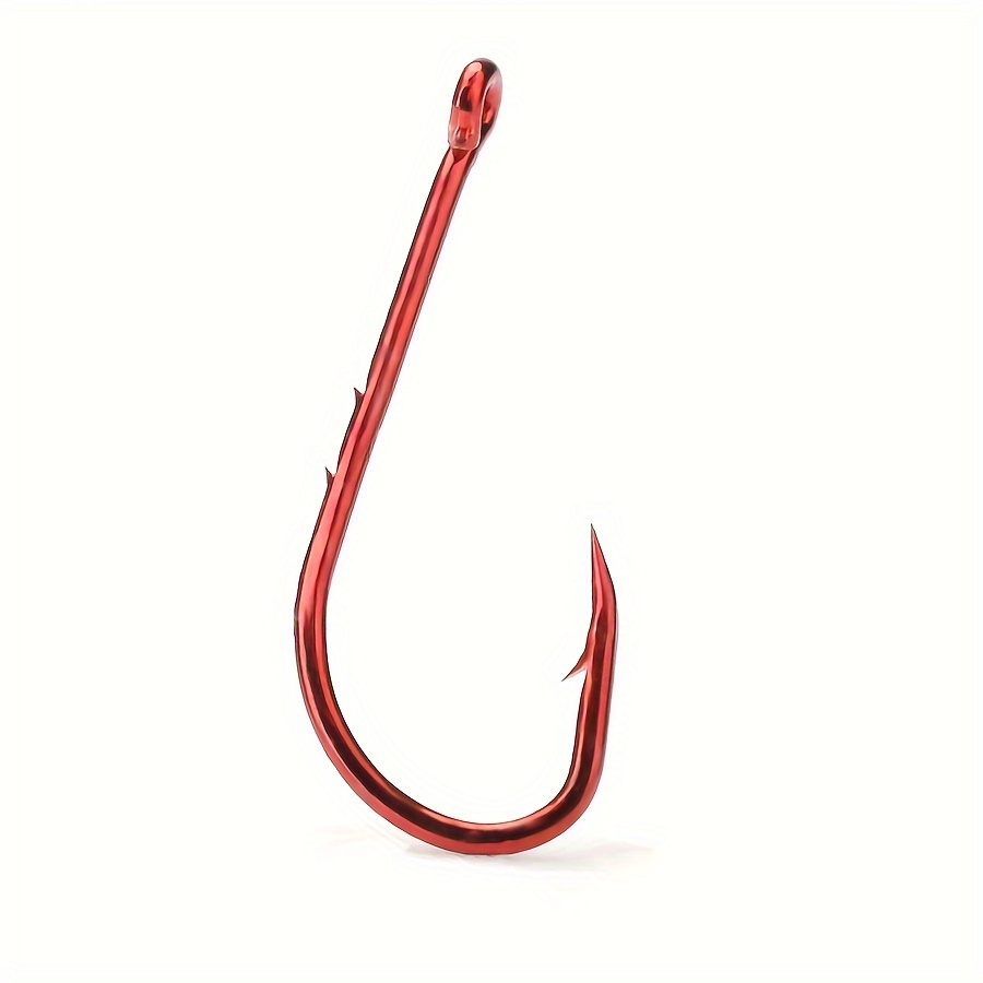 FTK-anzuelos de pesca rojos, Señuelos de pesca con púas de mar, vástago de pico, soporte para cebo vivo, plantilla de pesca de carpa, anzuelos de gusano, accesorios, aparejos