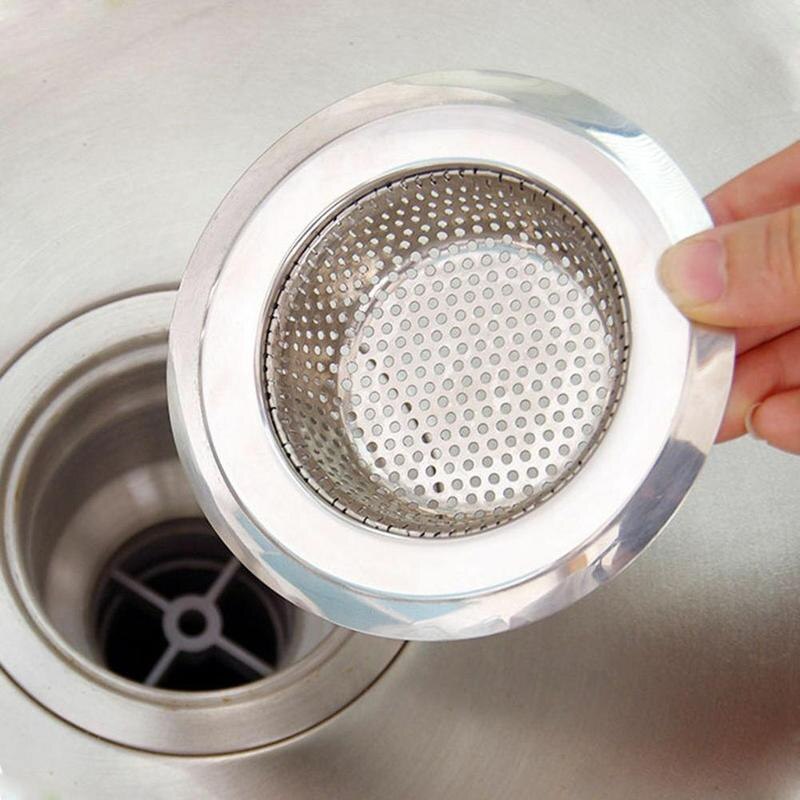 1pcs Steel Kitchen Sink Strainers Basket Drain Sink Kitchen Accessories J5U4 Protector Bathroom Drain L6Z3
