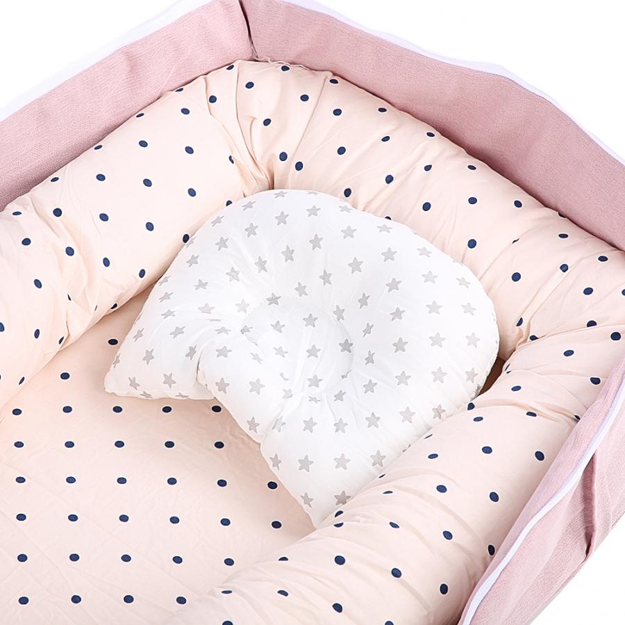 Aftagelig vaskbar bærbar barneseng spædbarn nyfødt soveværelse med pude baby beskyttelse rejseseng spædbarn vugge krybbe