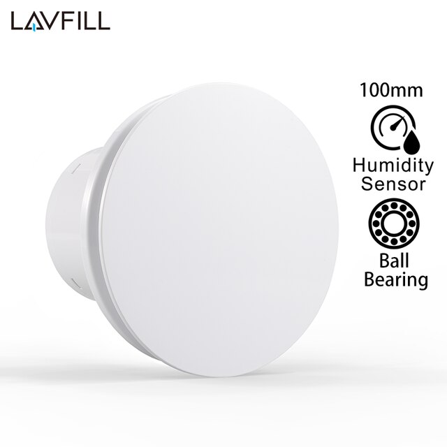 Minuterie 4 &quot;6&quot; 100mm 150mm, douche, toilettes, extracteur de salle de bains, ventilateur de Ventilation avec capteur d&#39;humidité 230V: LFWW-09XH (100mm)