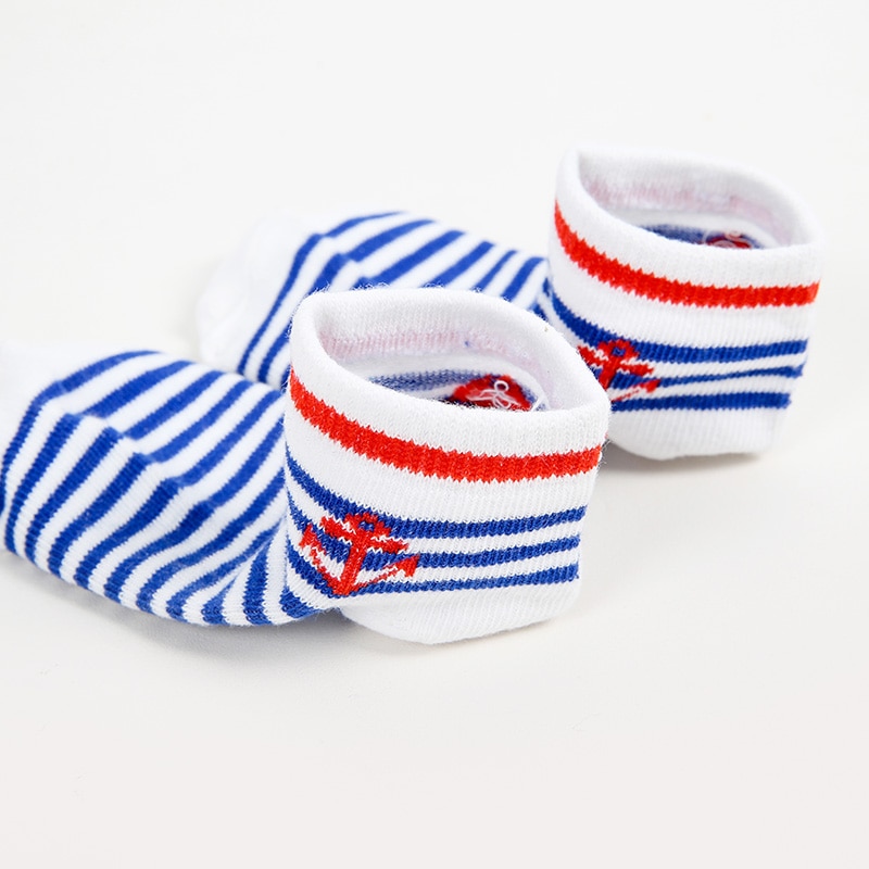 5 pairs los Neue Baumwolle Weiche Jungen Mädchen Socken Nette Anker Streifen Sterne Sommer Kinder Socken Baby Junge Stile warme Socken 1-9Y