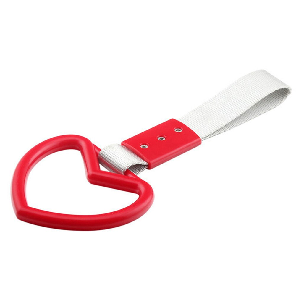2pcs Car Warning Ring Easy Install JDM Tsurikawa Replacement Parts Drift Charm Rear Bumper Styling Heart Shape