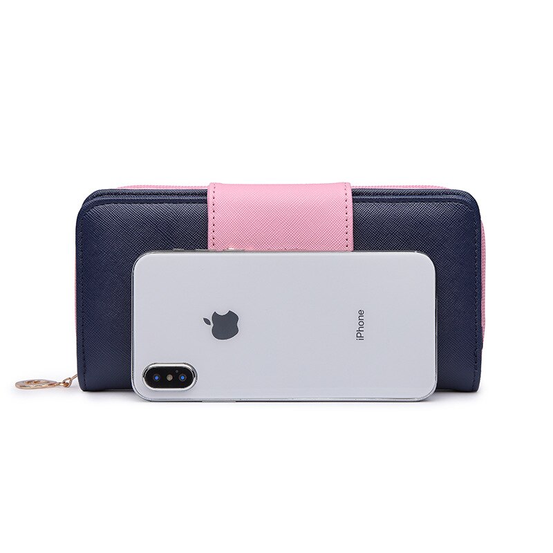 Armband kvinnor lång clutch plånbok stor kapacitet plånböcker kvinnlig dragkedja dam plånböcker telefon ficka korthållare