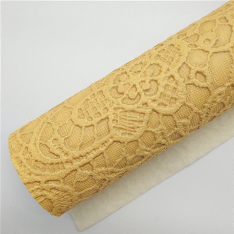 Pastel Colors Lace Embossed Synthetic Leather Vinyl Fabric Faux Leather Sheets For Bows Earrings DIY 21x29CM Q353: 7