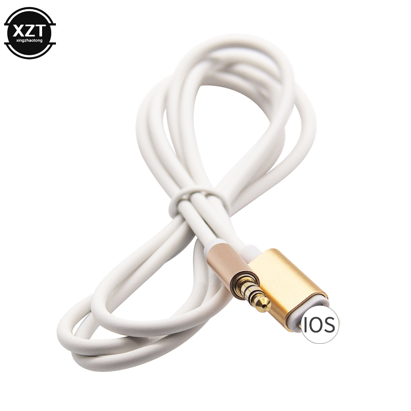 Auto Audio Kabel AUX Voor naar 3.5mm Jack voor iPhone 7 8 X XR Adapter Audio Transfer Male naar Male AUX Kabel 1M Hoofdtelefoon
