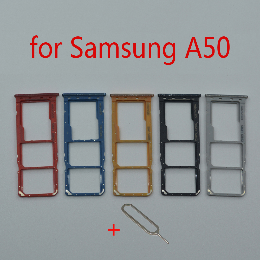 SIM Karte Tray-Halter Für Samsung Galaxy A50 A505F A505FM A505FN Original Telefon Neue Micro SD Card Slot Adapter Reparatur teile