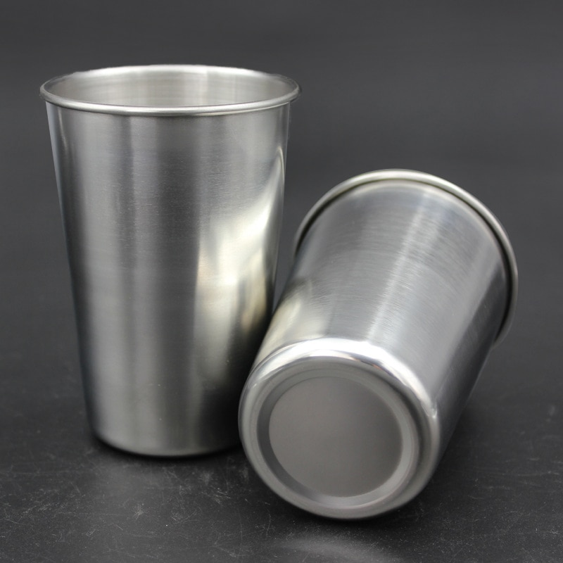 30ml/70ml/180ml/320ml de Metal de acero inoxidable taza vasos de cerveza de vidrio de vino blanco vaso tazas de leche de café y té de viaje taza de Camping