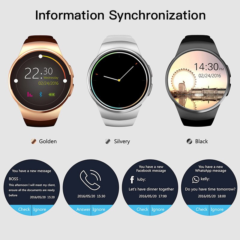 KINGWEAR KW55 Smartwatch Bluetooth KW18 montre intelligente hommes moniteur de fréquence cardiaque Tracket avec carte Sim TF pour téléphone Android IOS Xiaomi
