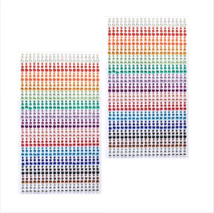 900 Stuks/vel 3 Size Steentjes voor nagels DIY Zelfklevende strass stickers voor pasen decoratie met 15 kleuren: 2 sheets