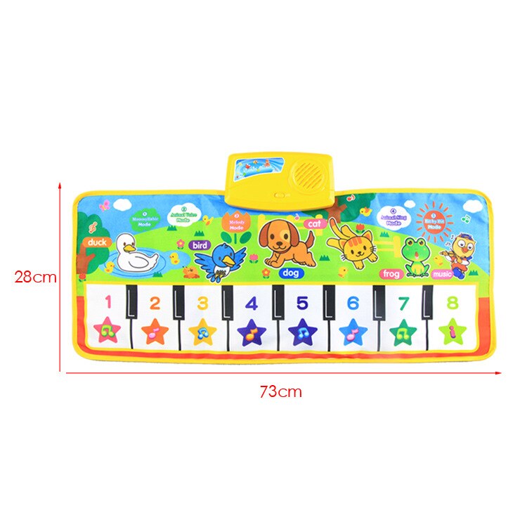 Musical Mat with Animal Voice Baby Piano Playing Carpet Music Game Instrument Toys Early Educational for Children Climbing Mat: 1357