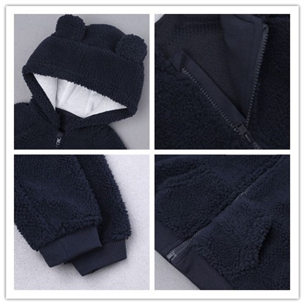 Benemaker Baby Kinderen Winter Lam Wol Jassen Peuter Meisjes Kapmantel Dikke Windjack Voor Jongen 0-2Y Kids Warm Parka NA544