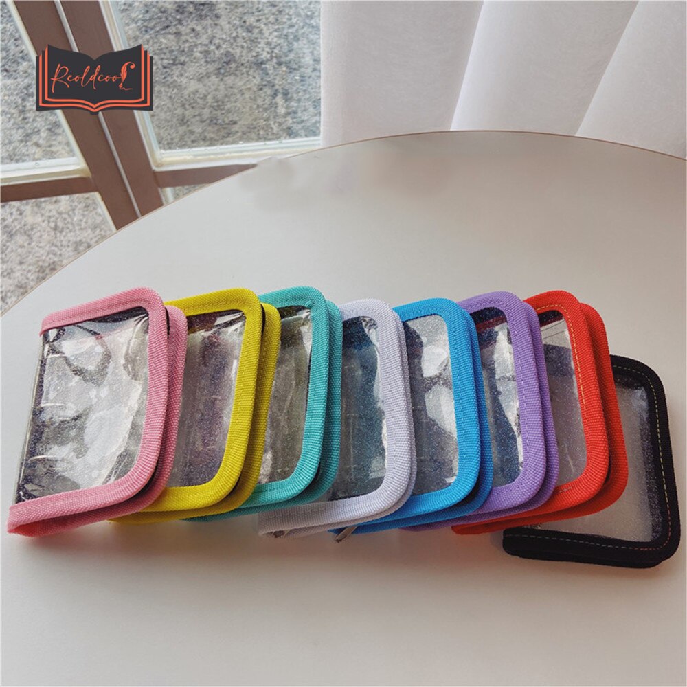 Transparent Loose Leaf Notebook Cover Binder Ring Hand Book Glitter Zipper 3 Holes DIY Binder Journal Agenda Planner