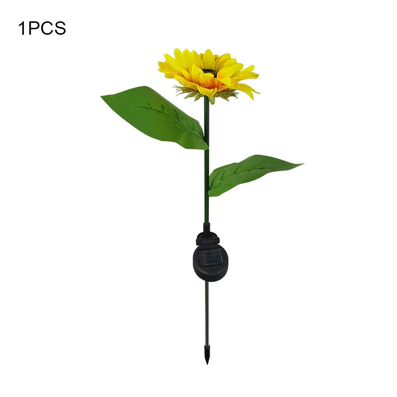 1Pcs Solar Zonnebloem Lichten Tuin Outdoor Led Bloem Lampen Landschap Gazon Bloem Licht Waterdicht Balkon Lamp: Default Title