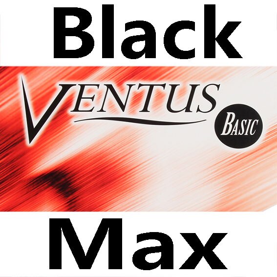 Tsp Ventus Basic Tafeltennis Rubber (Allround/Controle/Made In Duitsland) pips-In Tsp Ping Pong Spons: BLACK MAX