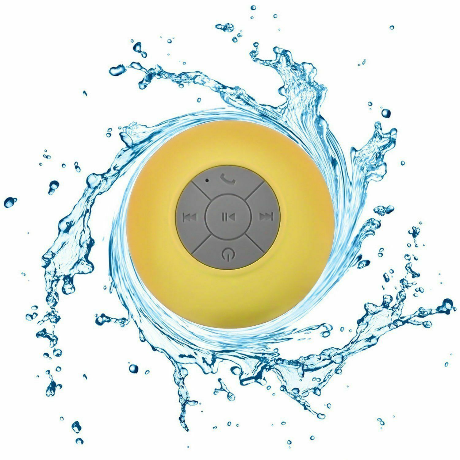 Wasserdicht Bluetooth kabellos dusche lautsprecher Tragbare hände-freie musik mikrofon saug Für Dusche, Schlecht, Auto, Strand & übertrumpfen: Gelb