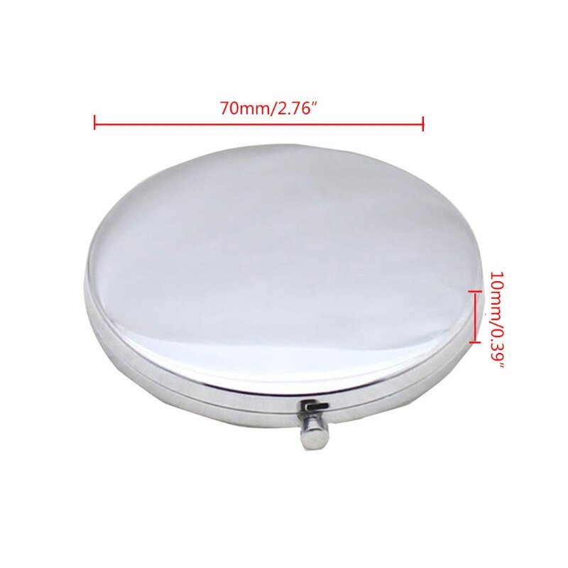 Folding Double Light Metal Portable Makeup Mirror