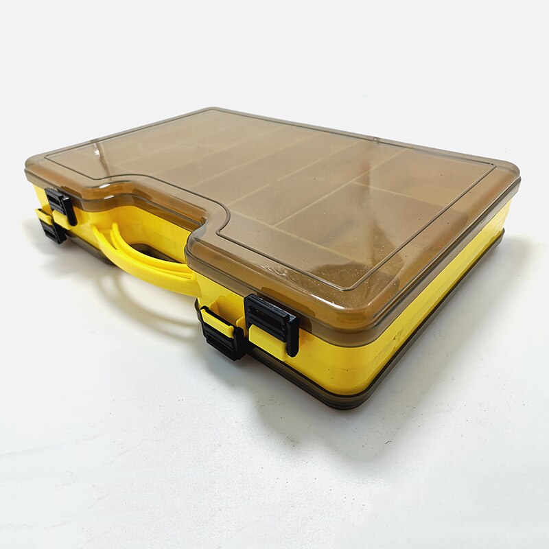 Portable Double-sided Fishing Lure Fishing Tackle Box With Adjustable Large-capacity Fishing Tackle Storage Box: YELLOW