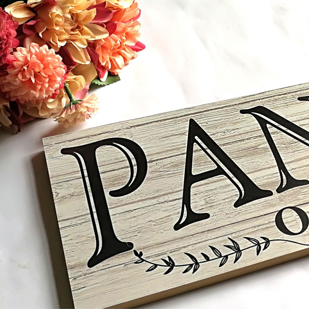 Pantry Sign Wood Farmhouse Pantry Sign Kitchen Rustic Home Decor Farmhouse Pantry Open Sign Pantry Sign Pantry Wooden Sign