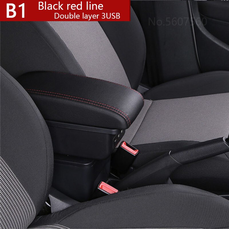 Accoudoir de voiture MINI Cooper, Countryman R60, R56, R57, R58, R53, accoudoir de voiture, meubles, accessoires de voiture: B1 Black red 3USB
