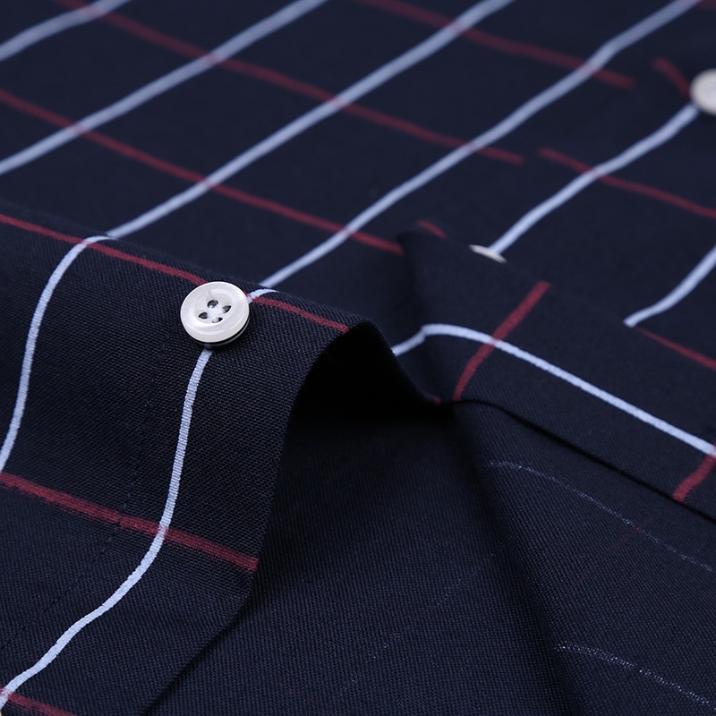 Miesten kesäinen lyhythihainen modaalisekoite gingham paita korkea rento standard-fit napit ruudullinen ruudullinen paidat