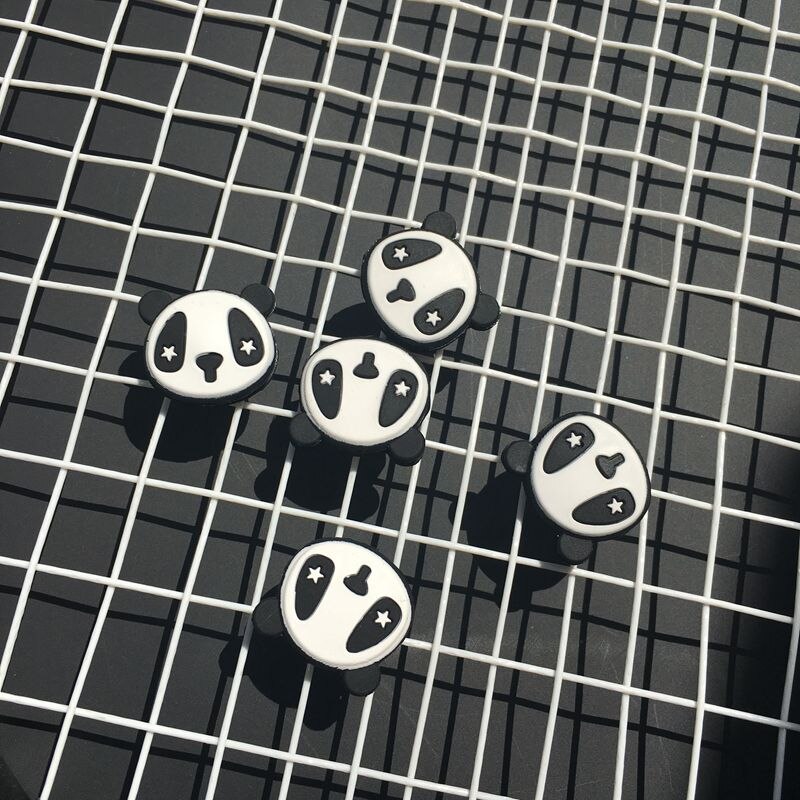 100 stks Cartoon panda racket Vibratiedemper Absorber/tennisrackets schokdemper