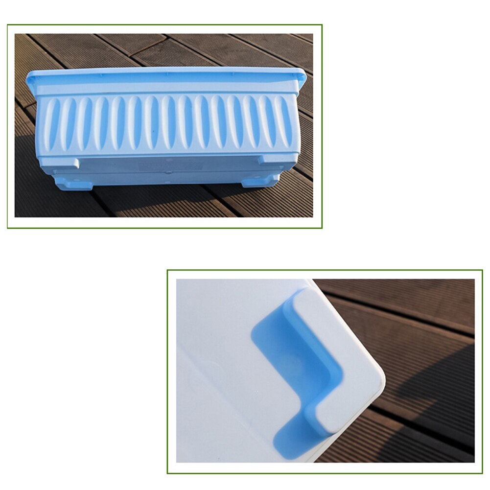 3Pcs Balkon Tuin Bloem Bonsai Kom Kwekerij Wastafel Planter Imitatie Rechthoekige Groente Bloem Planter Hars Planten Pot