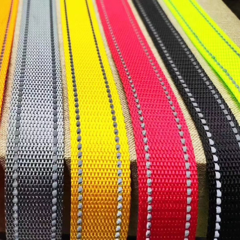 50 Yards 25Mm Reflecterende Singels Naaien Accessoires Rugzak Strapping Riem 1Mm Dikte Huisdier Kraag Diy Polyester Tape