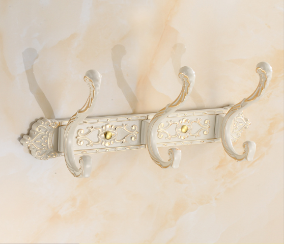 Antiek Gesneden Handdoek Hanger Kleding Hoed Haak Rij Vintage Gewaad Haak Badkamer Gewaad Haak Bad Hardware Set Keukenhanger: Donker Kaki