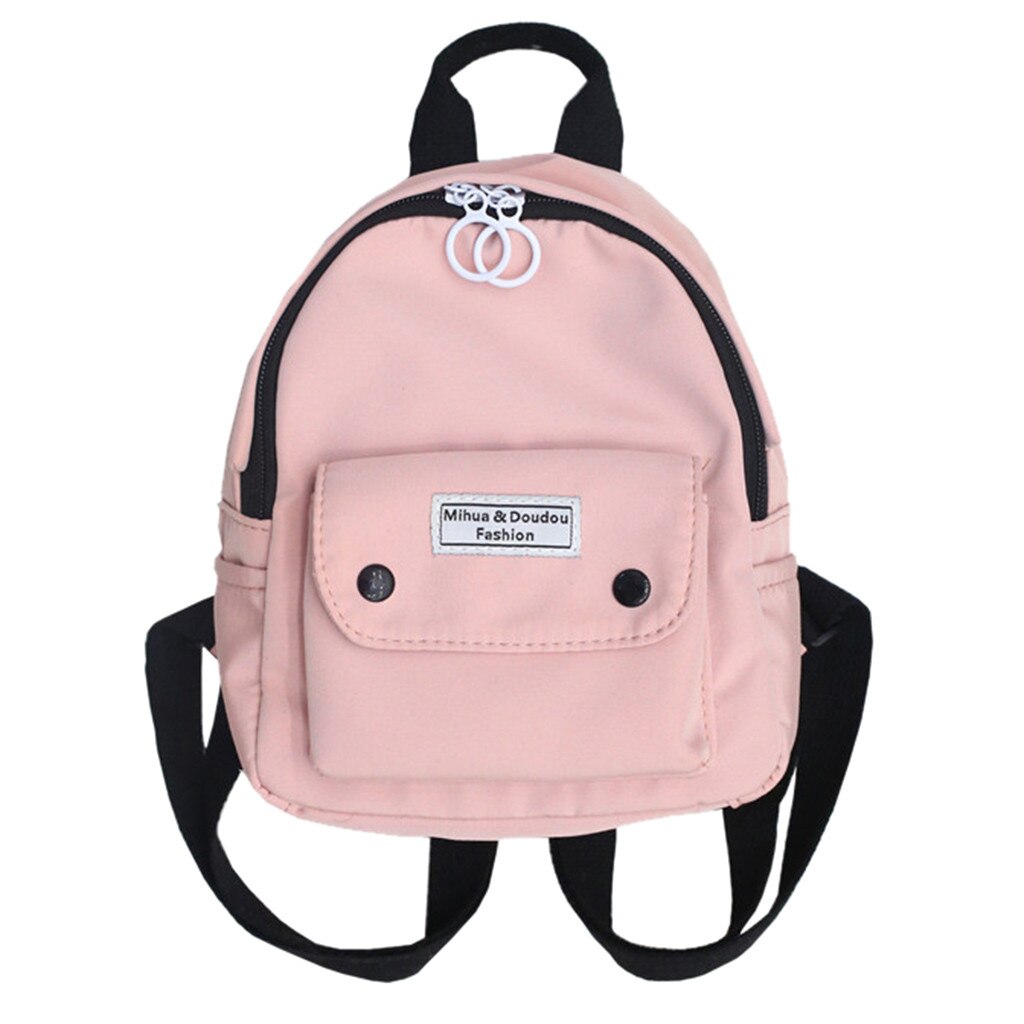 Women Canvas Bag backpack Women Backpack Small Casual Light Shoulder Bag Travel Bag Mochilas Mujer #j4s: Pink 