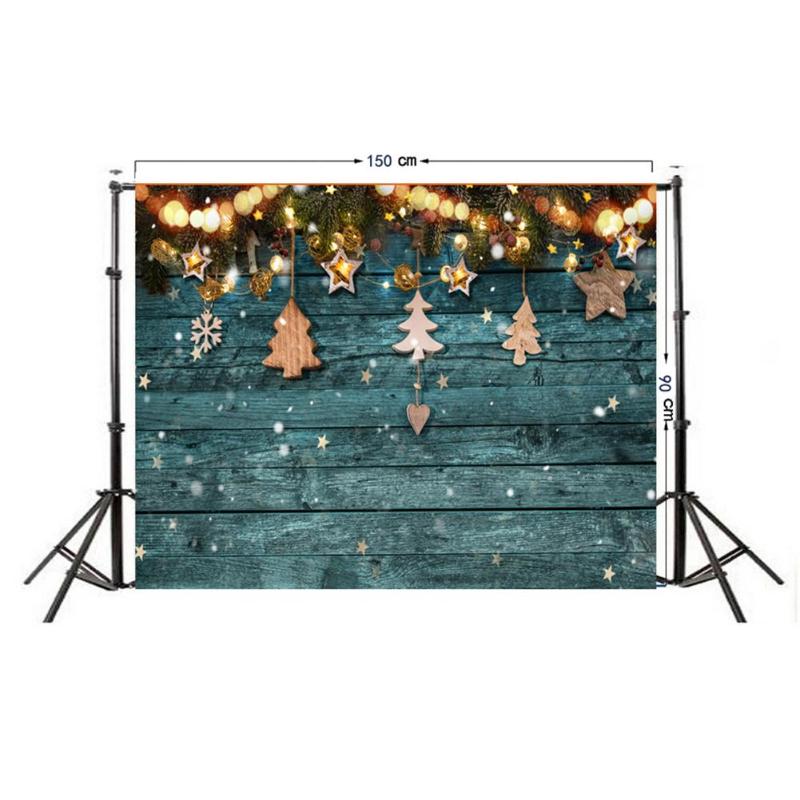 0.9 x 1.5m kerstachtergronddoek, fotodoek, realistisch/cartoon feestfotostudiostof, decoratie-accessoires: K