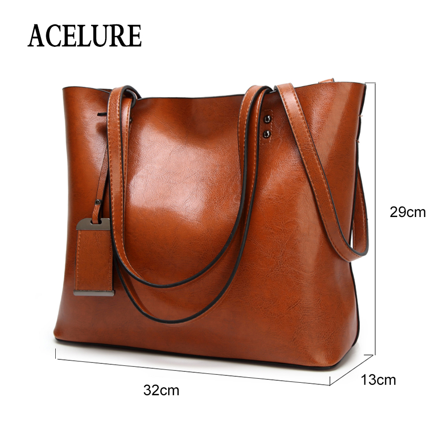 ACELURE couleur unie sacs à bandoulière pour femmes doux en cuir Pu fourre-tout décontractés pour femme all-match dames haute capacité sacs à main