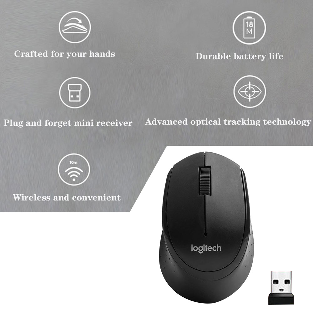 New original logitech mouse  m330 2,4g 1000 dpi wireless mouse, silent office computer mouse with usb nano receiver, uses aa batteries
