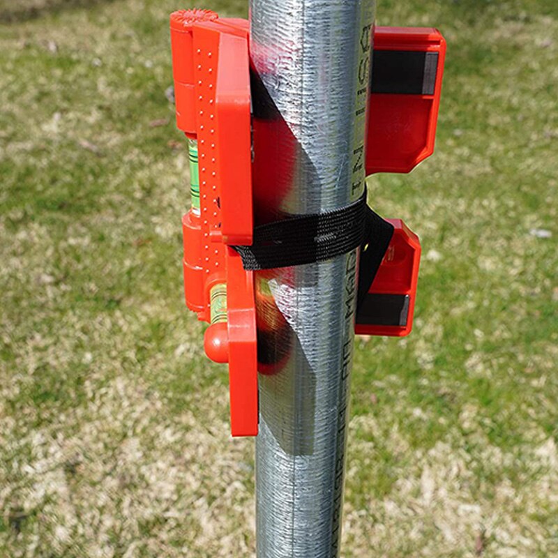 Spirit Level,Magnetic Post Level Tool Folds for Storage,Cross Check Bubble Level(Pack Of 2)