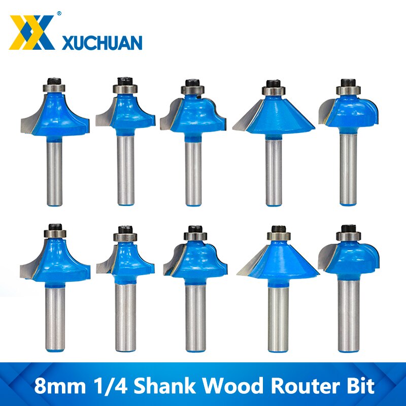 Corner Rounding Router Bit Edging Cutter Tungsten Carbide Cutter 8mm 1/4 Shank For Woodworking Engraving Bits Wood Router Bit