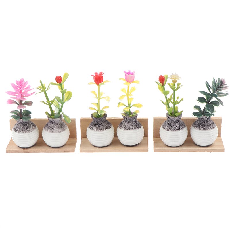 1:12 Dollhouse Miniature Wall Hanging Vase Plant Plant Pot Wall Hanging Decoration Furniture Toys