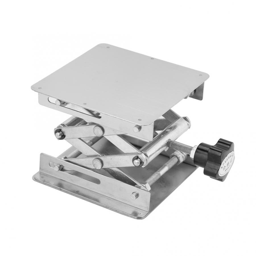 Roestvrijstalen Router Heftafel Houtbewerking Graveren Lab Hijsstandaard Rack Lift Platform, For Het Zagen Van Houten Werkbankgereedschap (Size : 200X200 mm