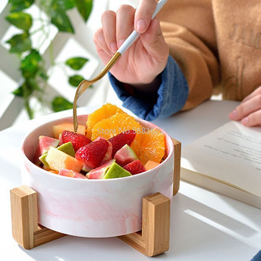 Vajilla de cerámica marmoleada para ensalada, cuenco de fruta, sopa, de boda, vajilla de porcelana, cuenco/plato para ensalada de arroz