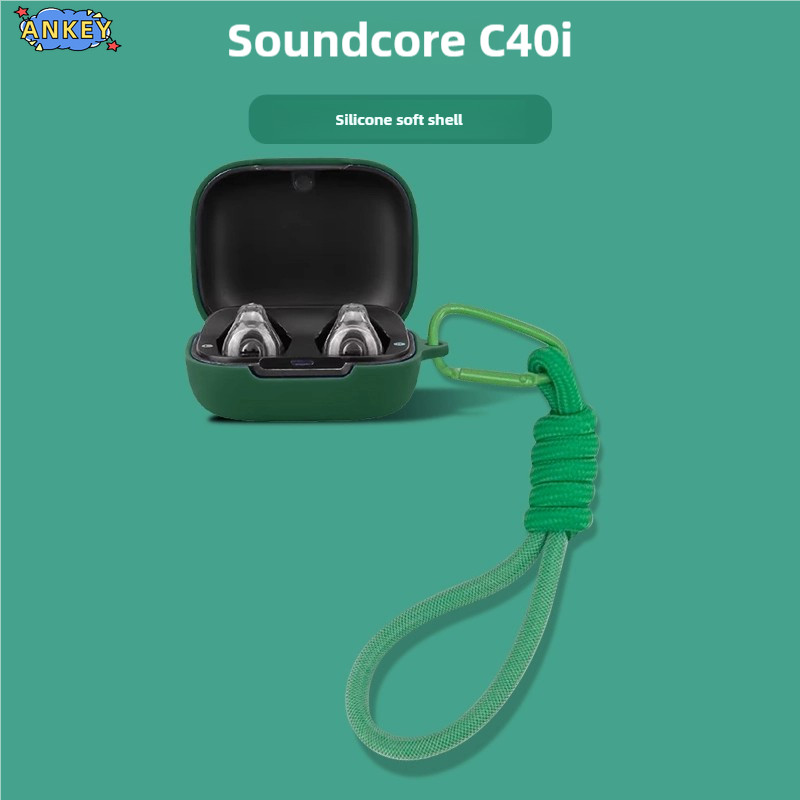 Hoes voor anker soundcore  c40i , zachte beschermhoes, nylon draagkoord, stofwerende hoes, handkoord, draagriem, accessoires: Hemelsblauw