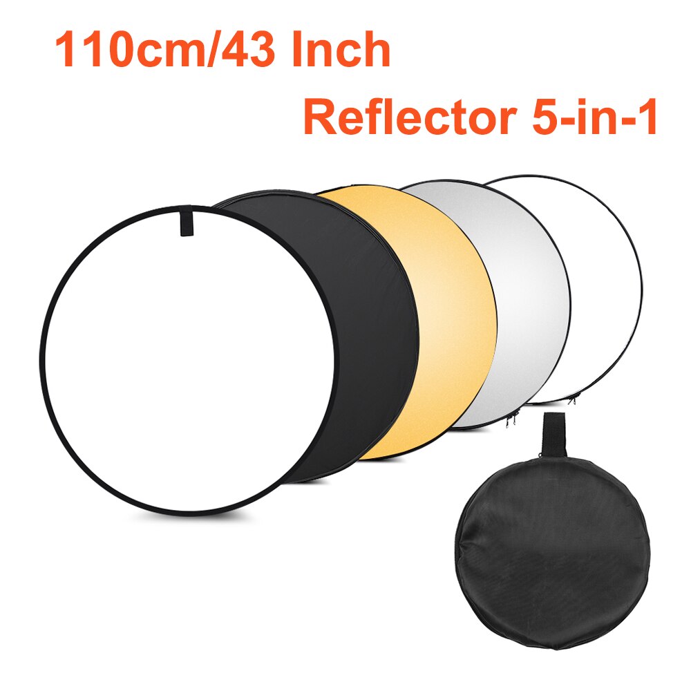 60 * 90cm/ 24 * 35inch Collapsible Light Reflector 7 in 1 Multi Disc Photography Studio Photo Oval Portable Photo Disc with Bag: style 5