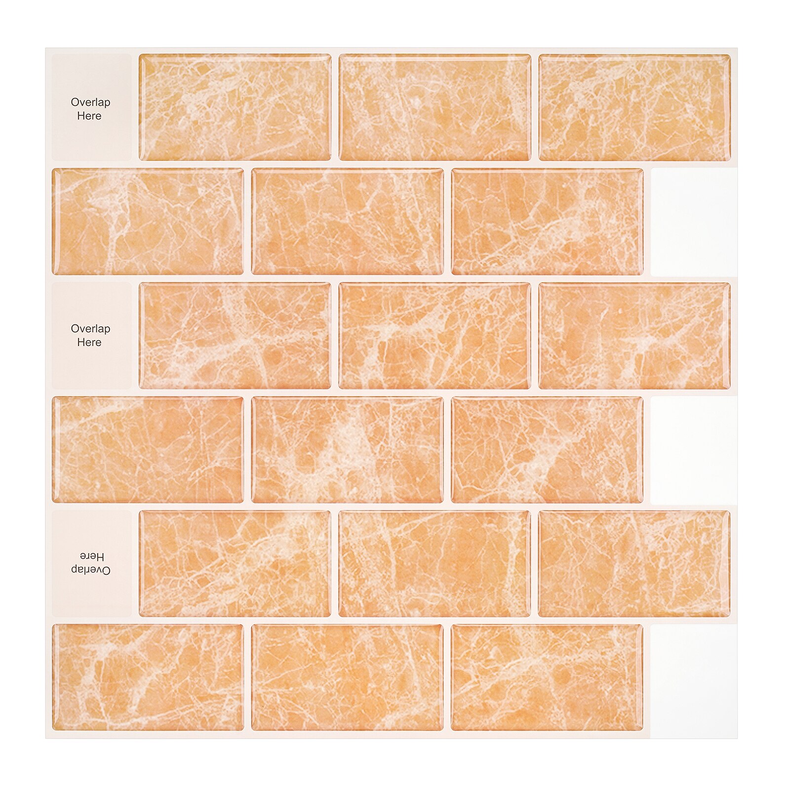 MORCART Tile stickers peel and stick tile Kitchen adhesive tiles Wall stickers 3d Wallpaper for Kitchen Bathroom Room 1PCS: MT1016-F