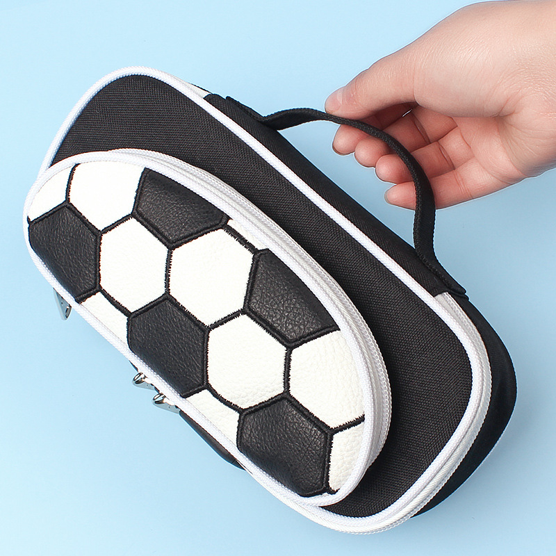 Trousse à crayons grande capacité pour garçons, étui à crayons de grande capacité, porte-stylo de basket-ball, boîte de papeterie, serrure à code, sac de rangement pour l&#39;école, le bureau et la maison